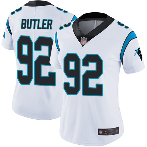 Carolina Panthers Limited White Women Vernon Butler Road Jersey NFL Football #92 Vapor Untouchable